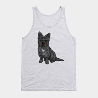 Black Cairn Terrier Dog Tank Top